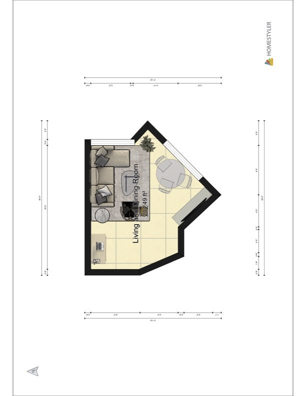 Floor plan — Belltown Residence, Belltown, Seattle