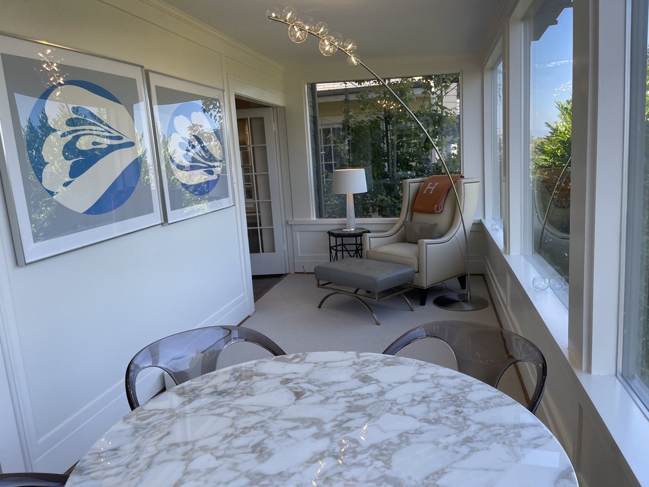 Sunroom with garden views — Capitol Hill Colonial historic renovation, Seattle