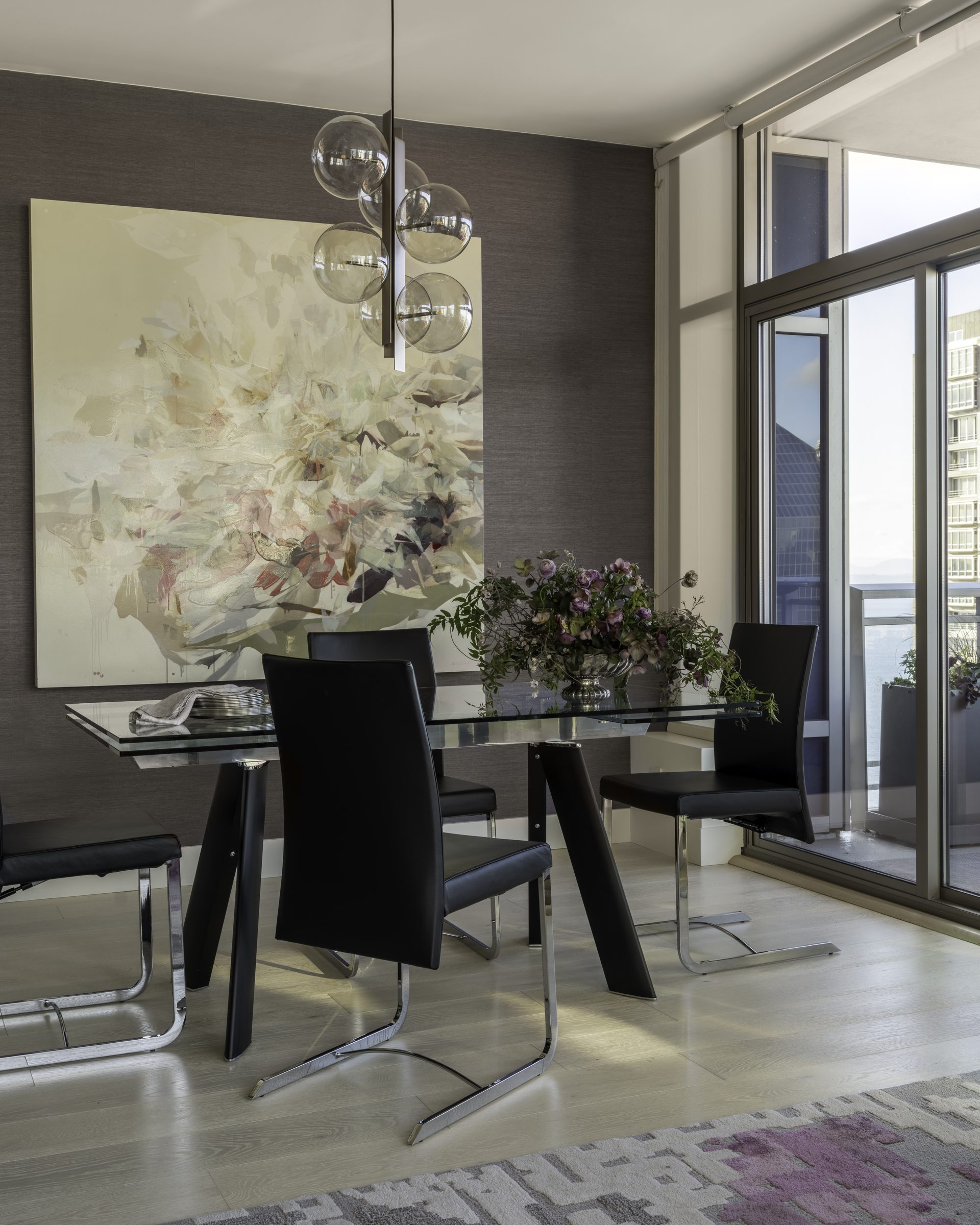 Contemporary interior with layered textures, Downtown High Rise — Downtown, Seattle