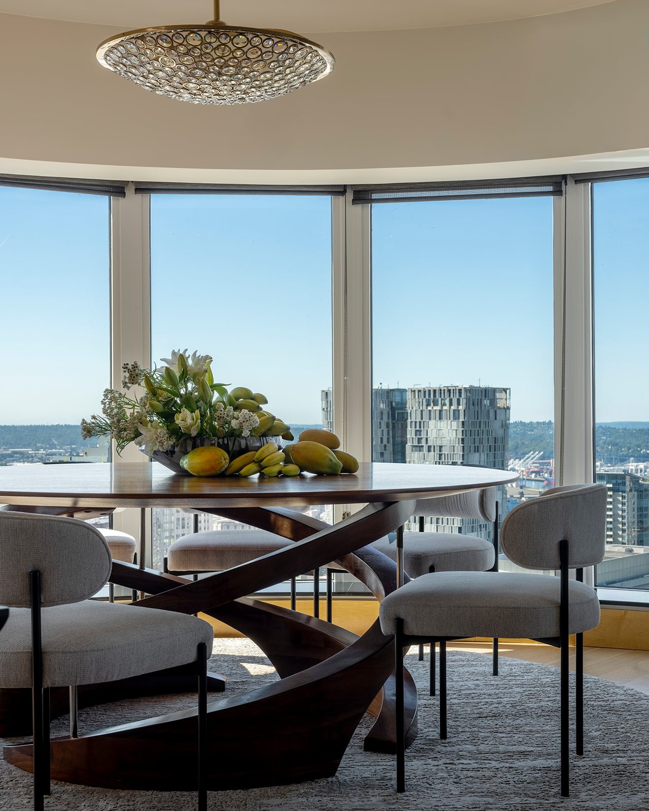 Elegant bedroom interior with contemporary detailing, First Hill Penthouse — First Hill, Seattle