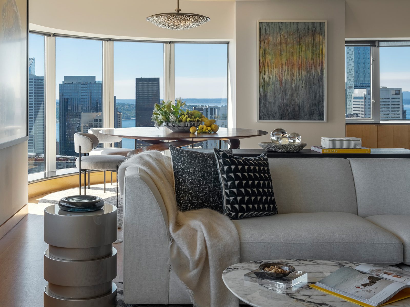 Interior space with warm natural light, First Hill Penthouse — First Hill, Seattle