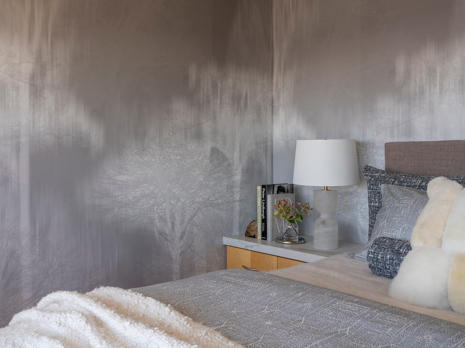 Modern interior with warm neutral palette, First Hill Penthouse — First Hill, Seattle